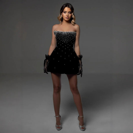 Aurelia Noir Embellished Dress