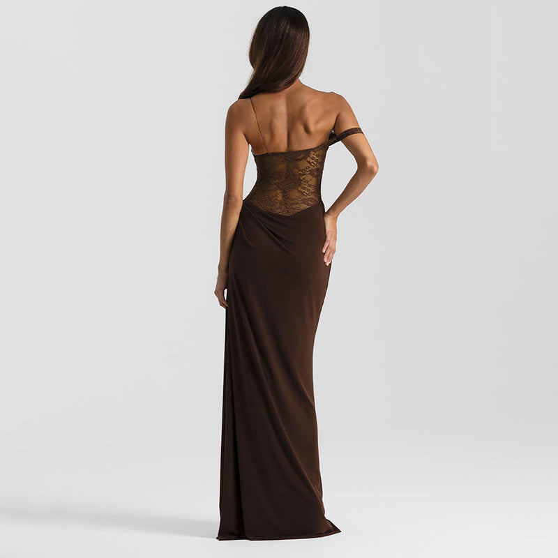 One-Shoulder "Glamour" Evening Gown