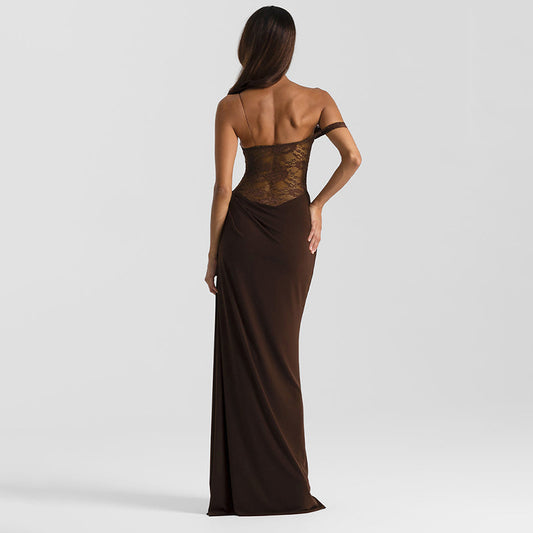 One-Shoulder "Glamour" Evening Gown