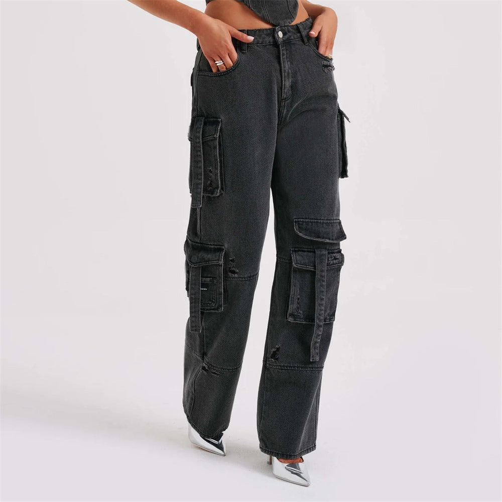 Modern Cut Denim Corset and Cargo Pants Set