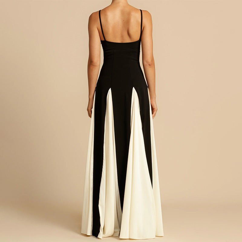 Artful Touch of Grace: Black and Cream Designer Gown
