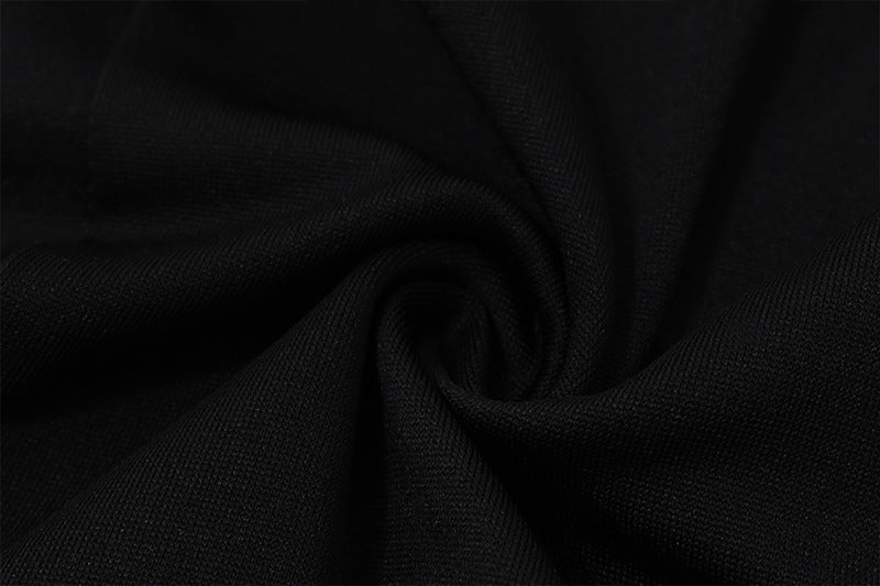 Artful Touch of Grace: Black and Cream Designer Gown