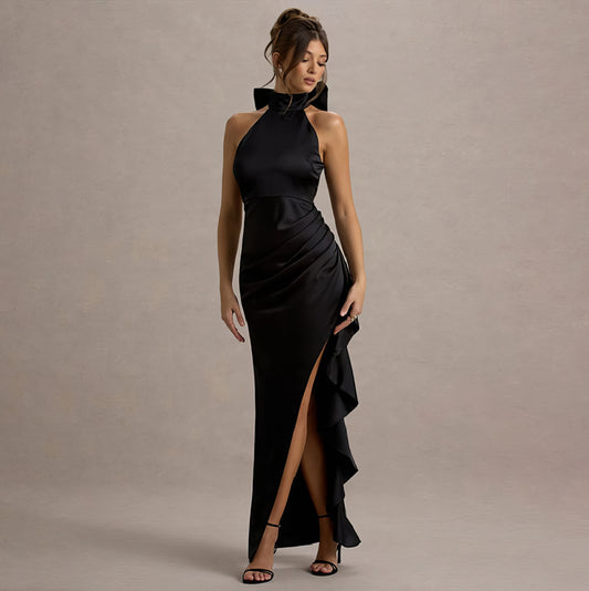 Special Design High Neck Long Evening Dress