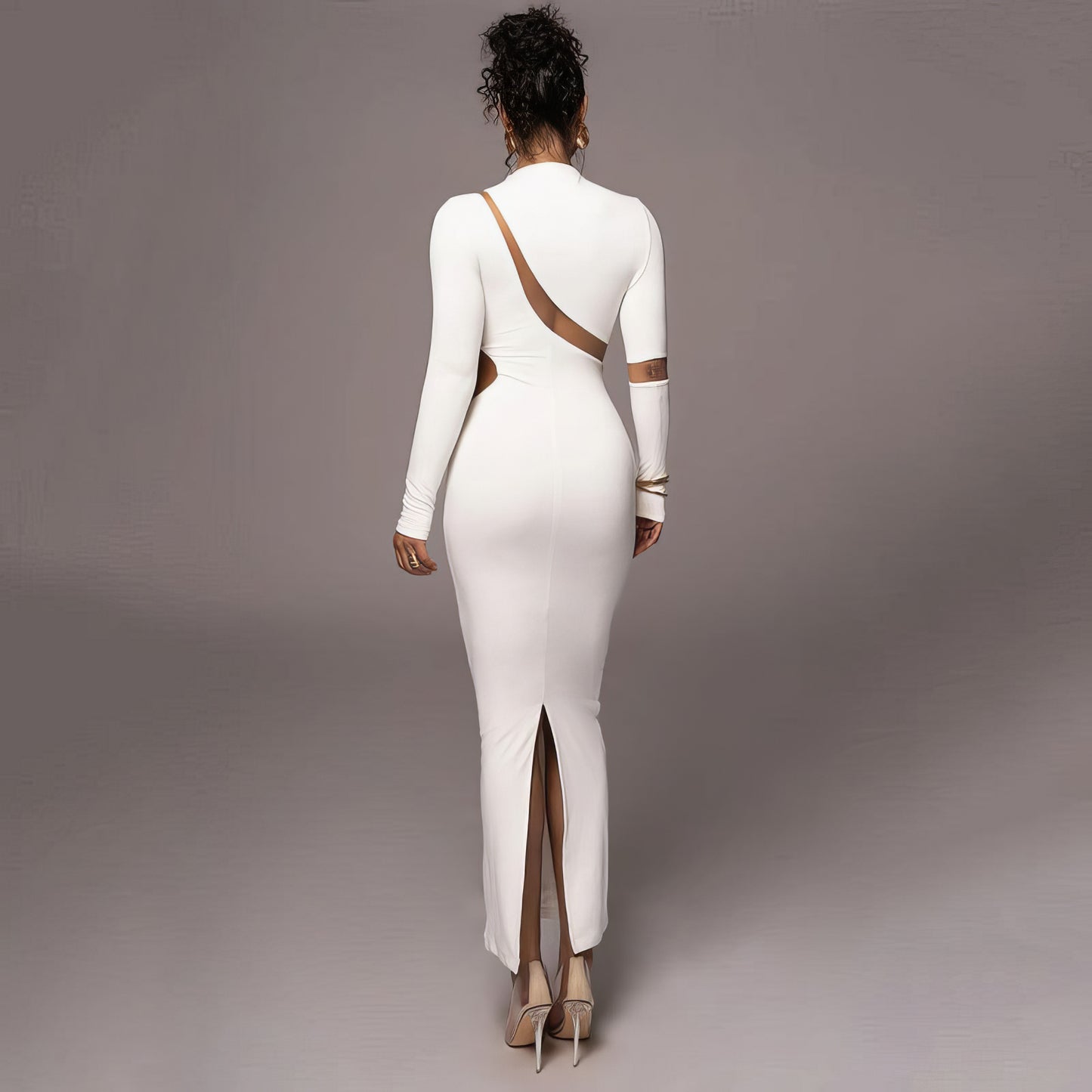 Refined Power Cut-Out Midi Dress