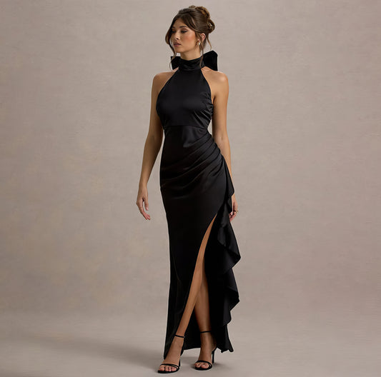 Special Design High Neck Long Evening Dress